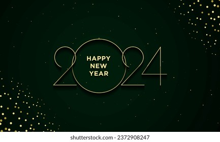 Happy New Year 2024 Background Design. Banner, Poster, Greeting Card. Vector Illustration.