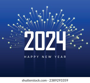 Feliz diseño de antecedentes de Año Nuevo 2024