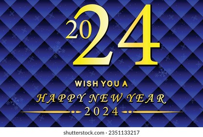 Happy new year 2024 banner design for new year cards, vector art illustration