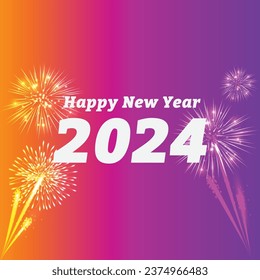 Happy new year 2024 banner