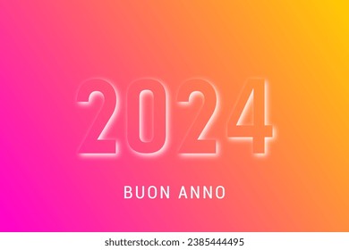 happy new year 2024 banner with modern font