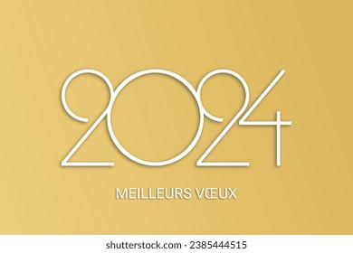 happy new year 2024 banner with modern font