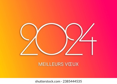 happy new year 2024 banner with modern font