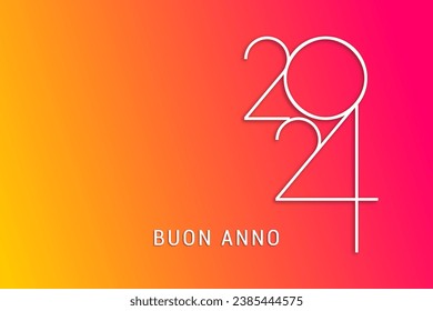 happy new year 2024 banner with modern font