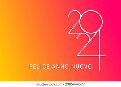 happy new year 2024 banner with modern font