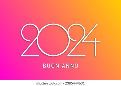 happy new year 2024 banner with modern font