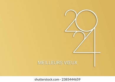 happy new year 2024 banner with modern font