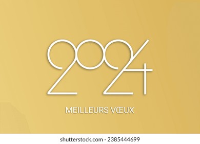 happy new year 2024 banner with modern font