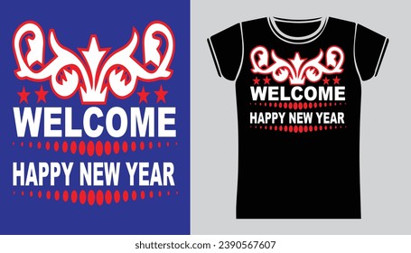 Happy new year 2024 ! best t- shirt design.
