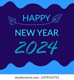 happy new year 2024, bye bye 2023, happy new year design