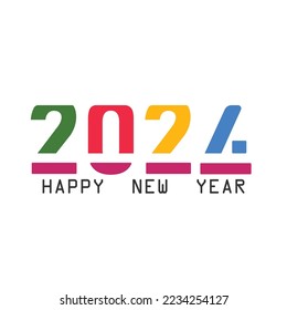 happy new year 2024. change,innovation plan,success idea concept.
