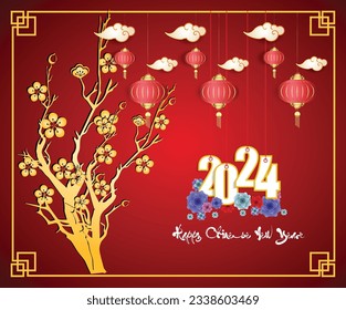 Happy new year 2024, Chinese New Year 2024 , Year of the Dragon 