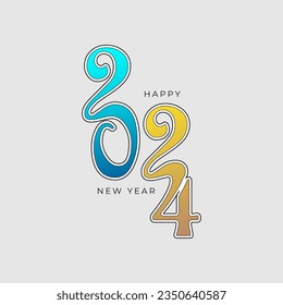 Feliz año nuevo 2024 creativos saludos de año nuevo 