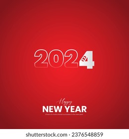 Happy New Year 2024 New Year creative design for social media ads 2024 New Year