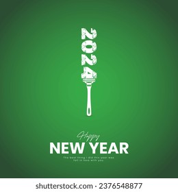 Happy New Year 2024 New Year creative design for social media ads 2024 New Year