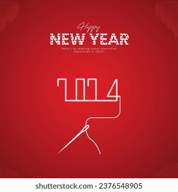 Happy New Year 2024 New Year creative design for social media ads 2024 New Year