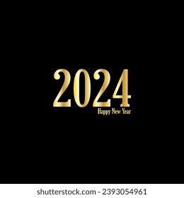Plantilla de diseño del logotipo de letras modernas creativas de Happy New Year 2024