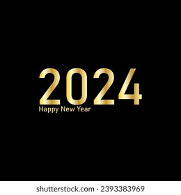 Plantilla de diseño del logotipo de letras modernas creativas de Happy New Year 2024