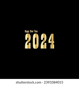 Frohes neues Jahr 2024 kreative, moderne Buchstaben Logo-Design-Vorlage