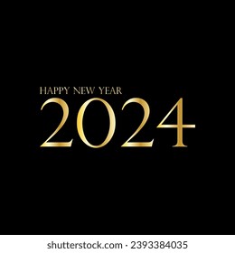 Plantilla de diseño del logotipo de letras modernas creativas de Happy New Year 2024