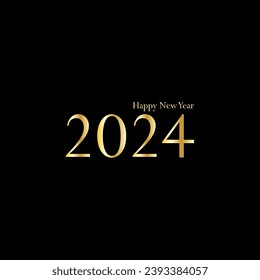 Plantilla de diseño del logotipo de letras modernas creativas de Happy New Year 2024
