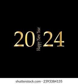 Plantilla de diseño del logotipo de letras modernas creativas de Happy New Year 2024