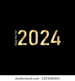 Plantilla de diseño del logotipo de letras modernas creativas de Happy New Year 2024