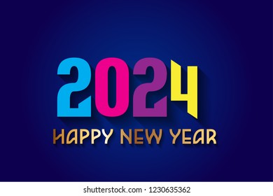 Happy New Year 2024 Design.