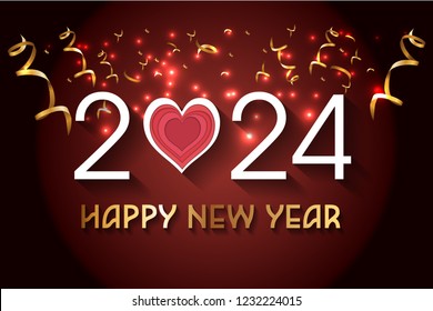 Happy New Year 2026 Design Stock Vector (Royalty Free) 1236394285