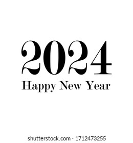 Happy New Year 2024 Design Template. Modern Design for Calendar, Invitations, Greeting Cards, Holidays Flyers or Prints.