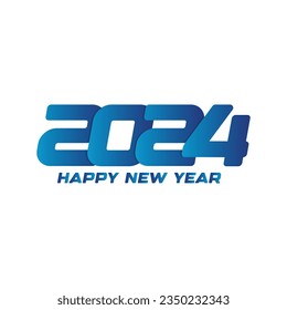 Happy new year 2024 design. Colorful premium vector design for poster, banner, greeting and new year 2024 celebration.