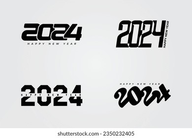 Happy new year 2024 design. Colorful premium vector design for poster, banner, greeting and new year 2024 celebration.