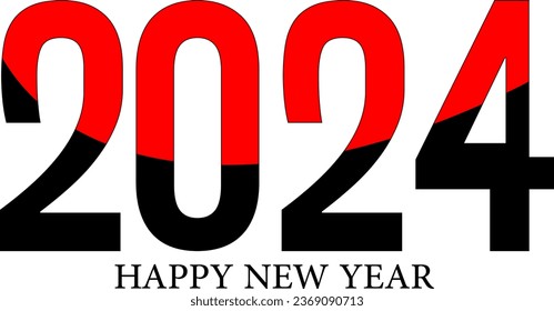 Happy new year 2024 design with numbers. happy new year 2024 vector design for poster, calendar, banner and more