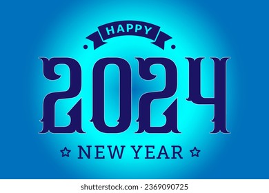 Happy new year 2024 design with numbers. happy new year 2024 vector design for poster, calendar, banner and more