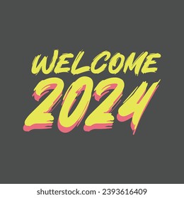 Happy new year 2024 design. With text colorful background and new year celebration
