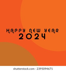 Happy new year 2024 design. With colorful truncated number illustrations. Premium vector design for poster, banner, greeting and new year 2024 celebration