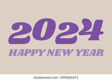 Happy new year 2024 design vector illustration