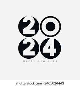 Happy new year 2024 design.