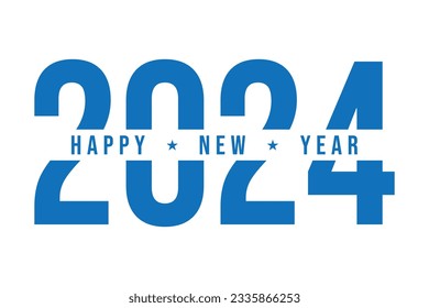 Happy new year 2024 design.vector design for poster, banner, greeting and new year 2024 celebration.