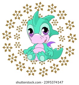 Happy new year 2024. Year of the Dragon.  Great for New year cards, banners, headers, party posters. 