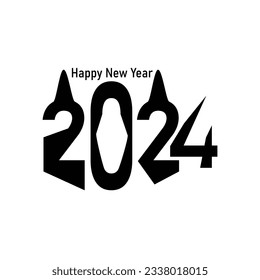Happy New Year 2024 Element Graphic