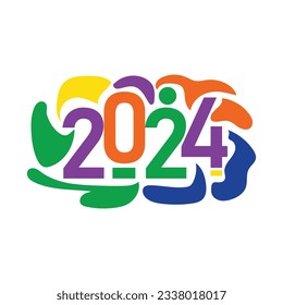 Happy New Year 2024 Element Graphic