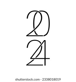 Happy New Year 2024 Element Graphic