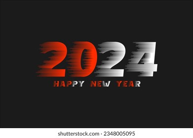 Happy New Year 2024. festive realistic decoration. Celebrate 2024 party