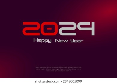 Happy New Year 2024. festive realistic decoration. Celebrate 2024 party