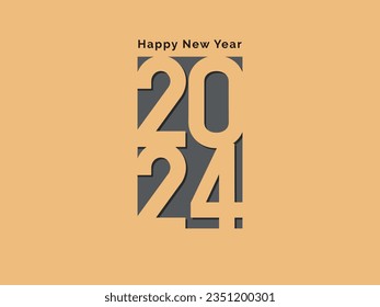 HAPPY NEW YEAR 2024 - Festive New Year's background Holiday greeting card design
