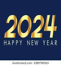 Happy New Year 2024. festive realistic decoration. Celebrate 2024 party.