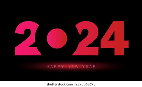 Happy New Year 2024 Gradient color