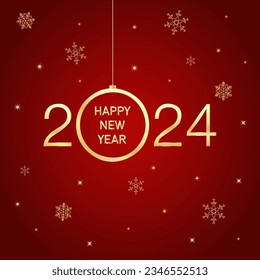 Happy New Year 2024 greeting banner