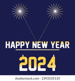 Happy new year 2024 greeting card. year 2024 poster. 2024 post. new year background. Happy new year website banner.